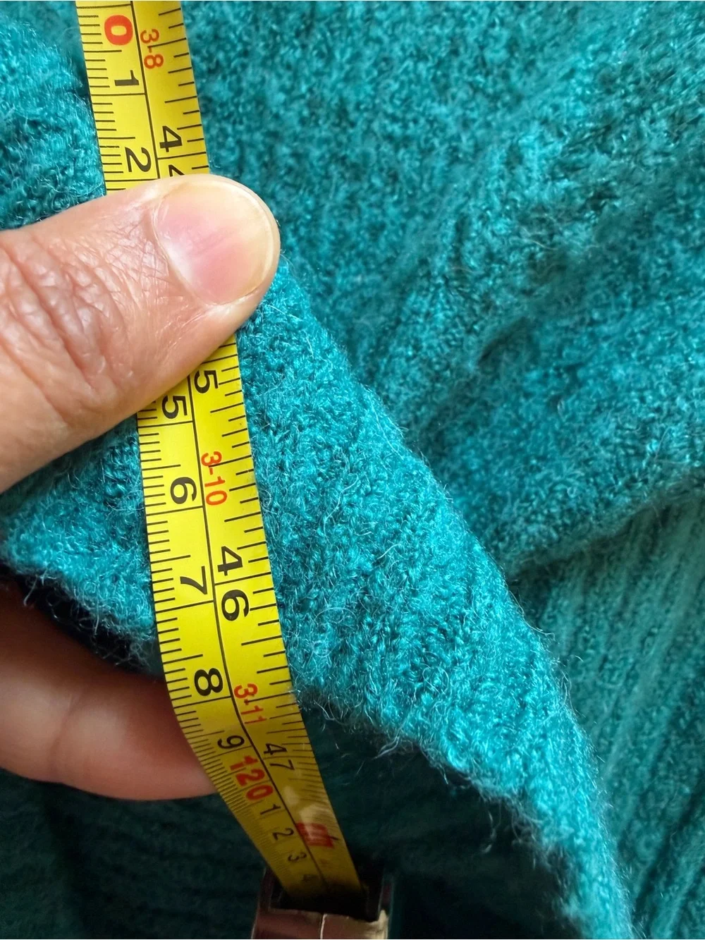 Free People Teal Open-Front oversized Long Cardigan with Pockets - Picture 6 of 6
